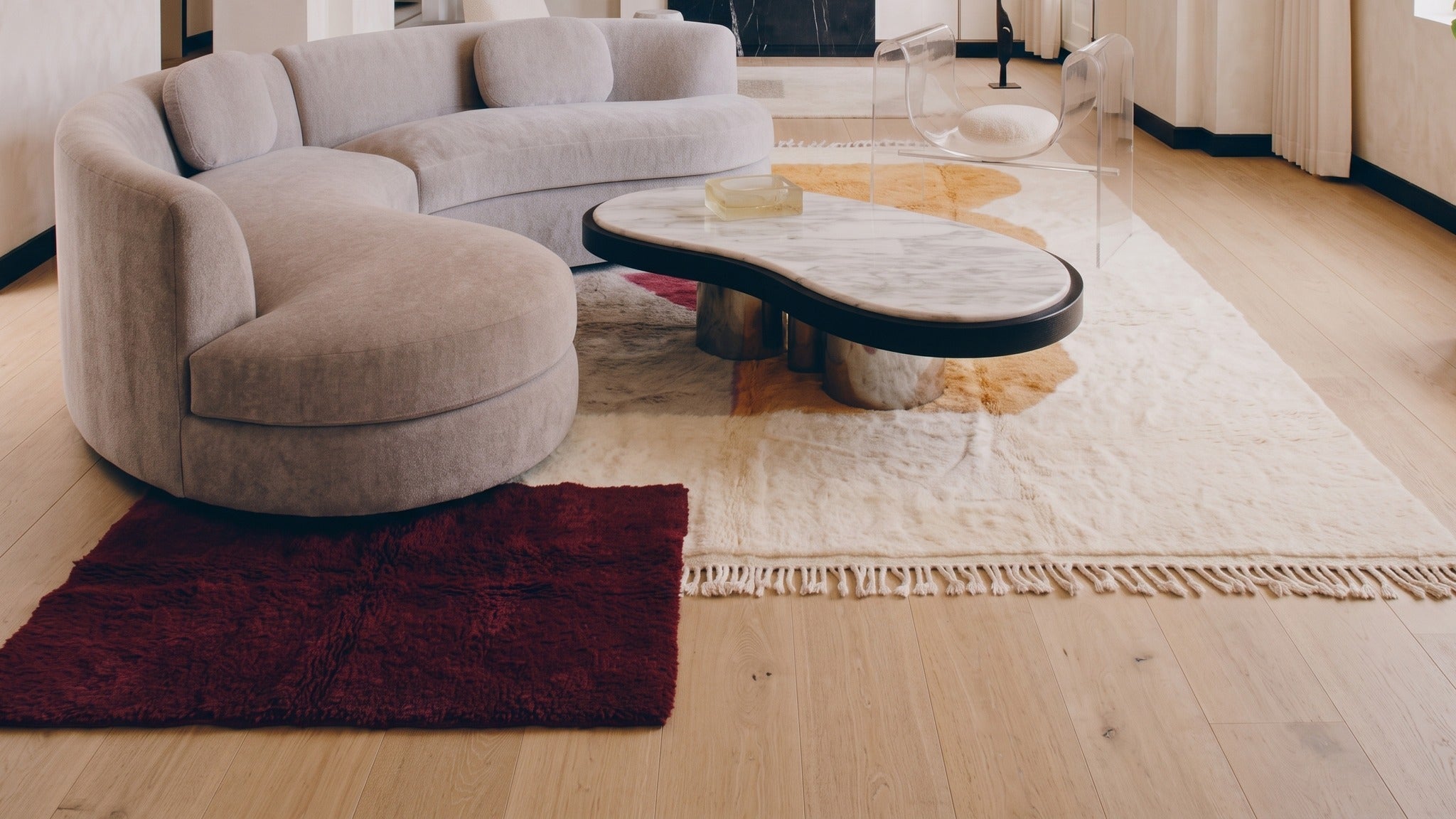 Tapis M'rirt AGDAL de Maison Amane mis en situation dans un intérieur