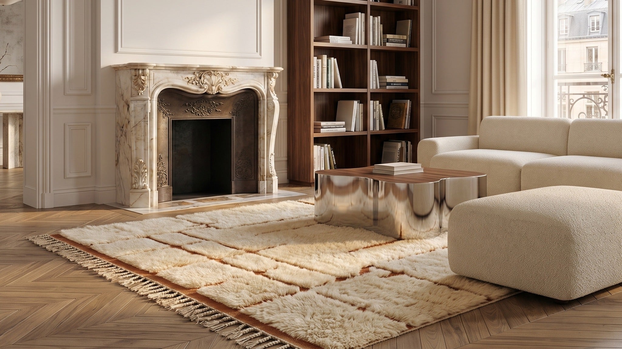 Tapis M'rirt TAREF de Maison Amane mis en situation dans un intérieur