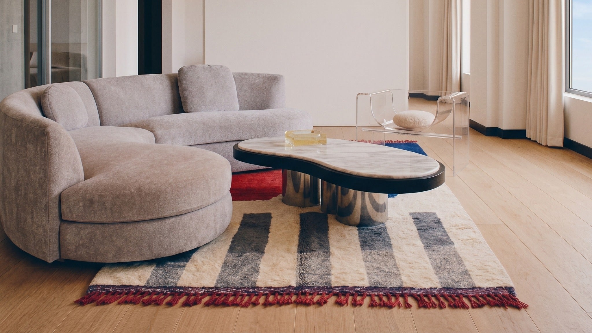 Tapis M'rirt MIDELT de Maison Amane mis en situation dans un intérieur