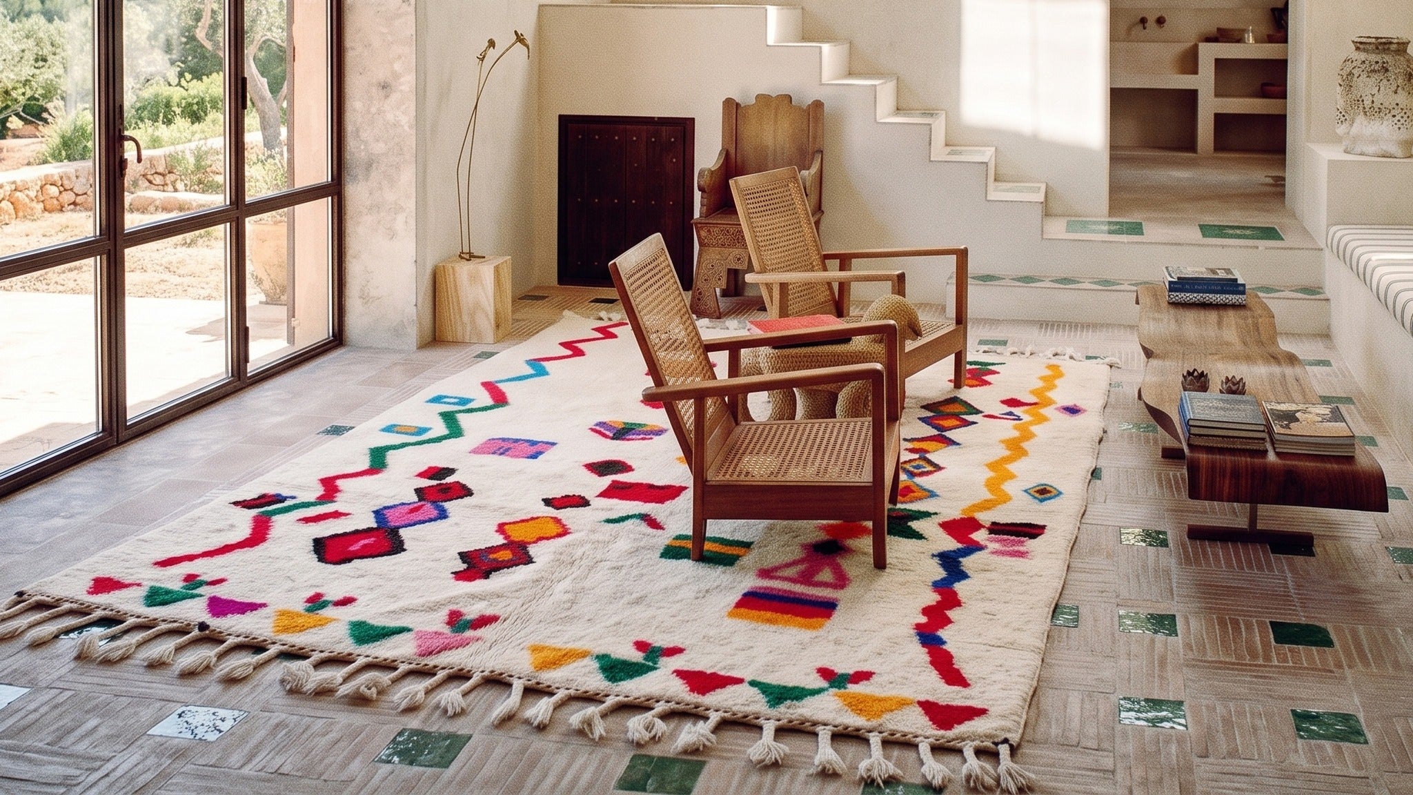 Tapis Azilal ILEL de Maison Amane mis en situation dans un intérieur