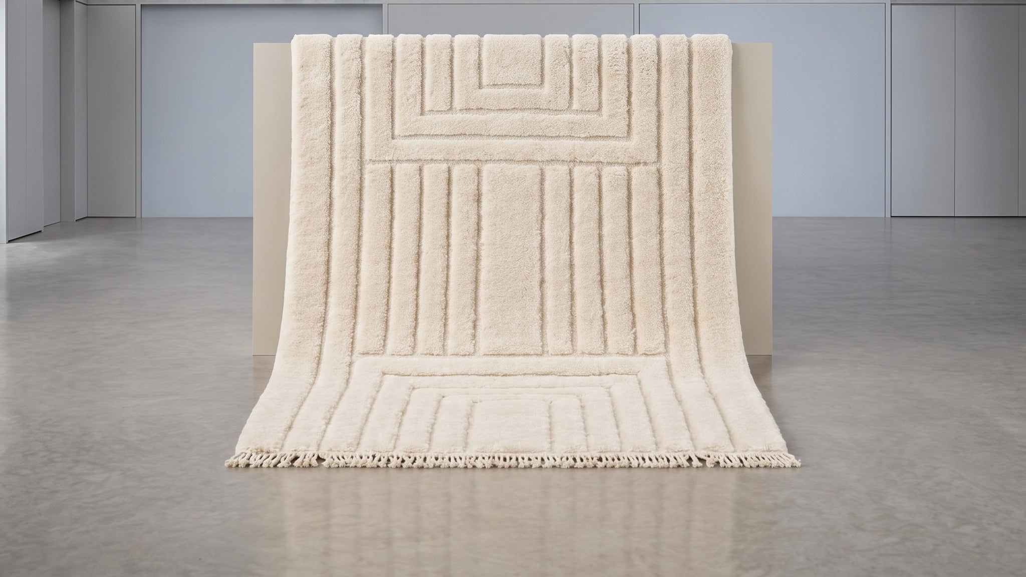 Tapis Beni Ouarain IGRAN de Maison Amane mis en situation dans un intérieur
