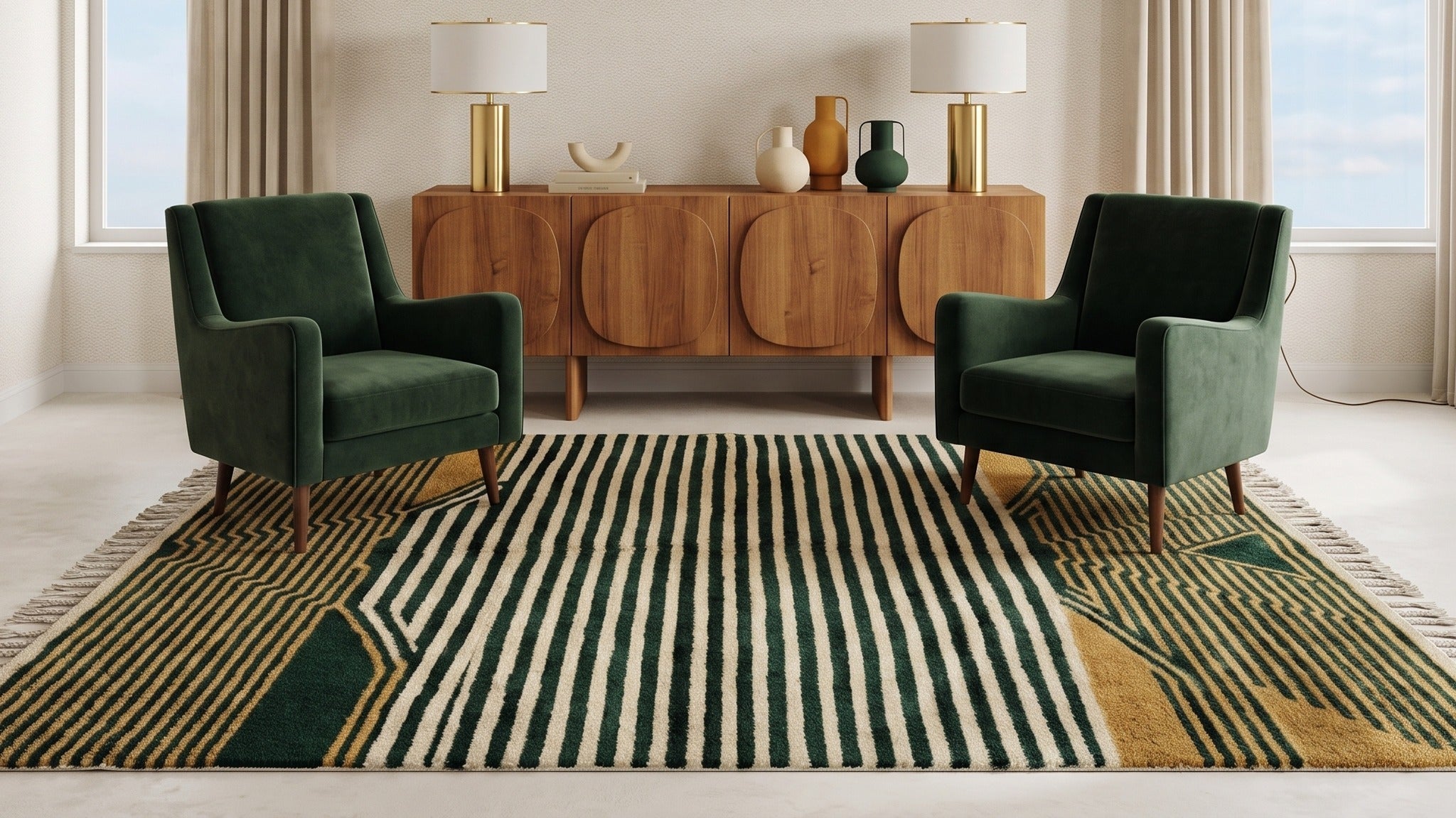 Tapis M'rirt ZEREM de Maison Amane mis en situation dans un intérieur
