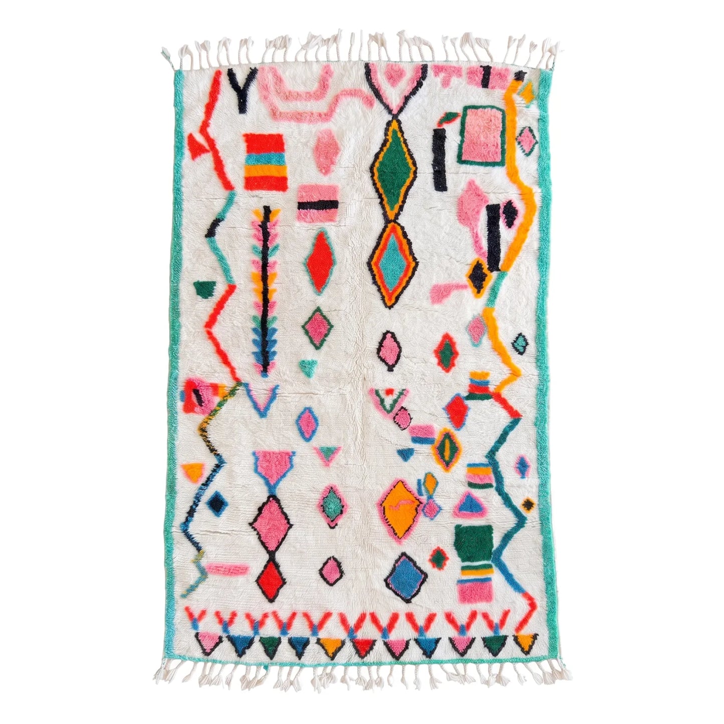 Tapis Azilal Afriw sur fond blanc