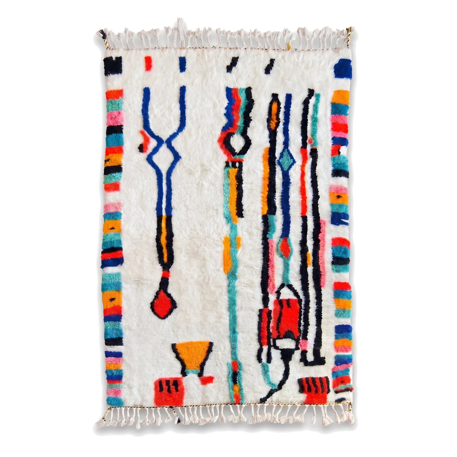 Tapis Azilal Tafsut sur fond blanc