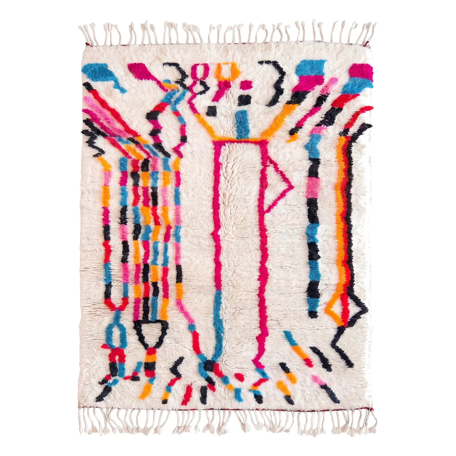 Tapis Azilal Tawada sur fond blanc
