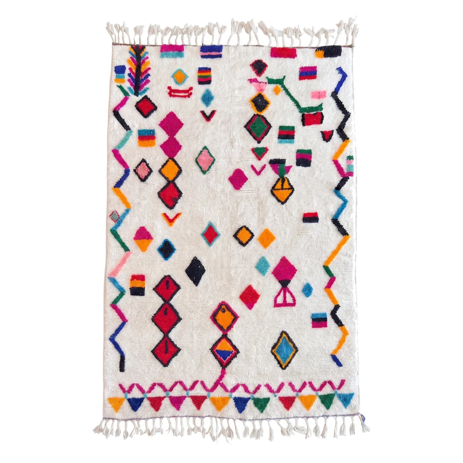 Tapis Azilal Tamunt sur fond blanc