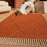 Tapis Zanafi AKAL — Terracotta | Kilim Berbère Héritage