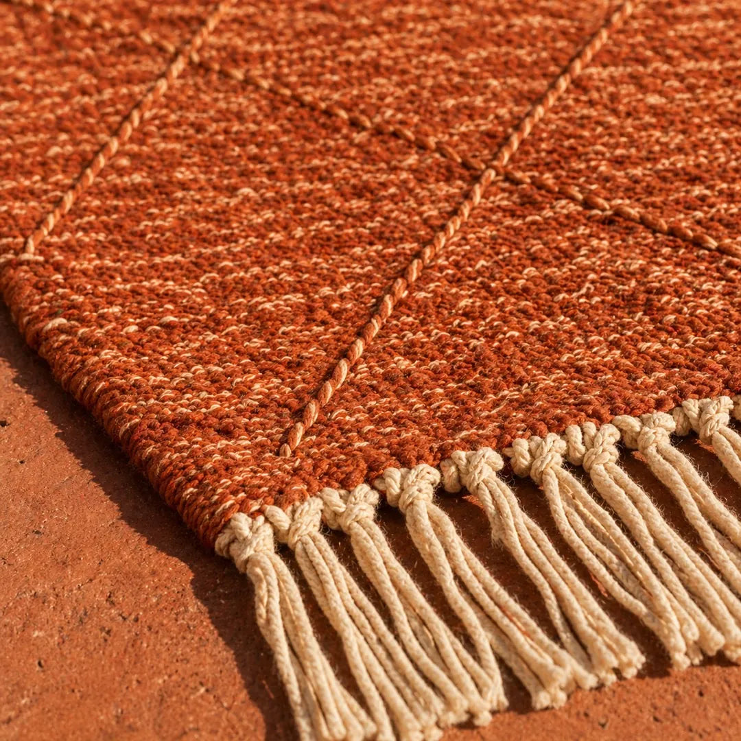 Tapis Zanafi AKAL — Terracotta | Kilim Berbère Héritage