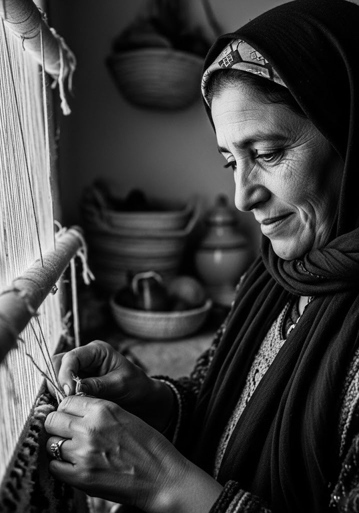 Artisan berbère partageant un moment de convivialité