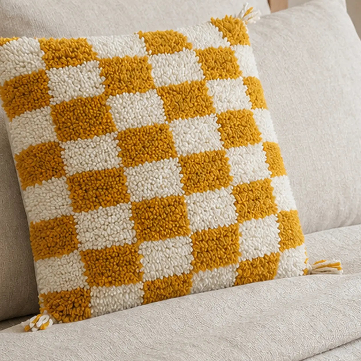Coussin berbère AGHRUM, détail du tissage