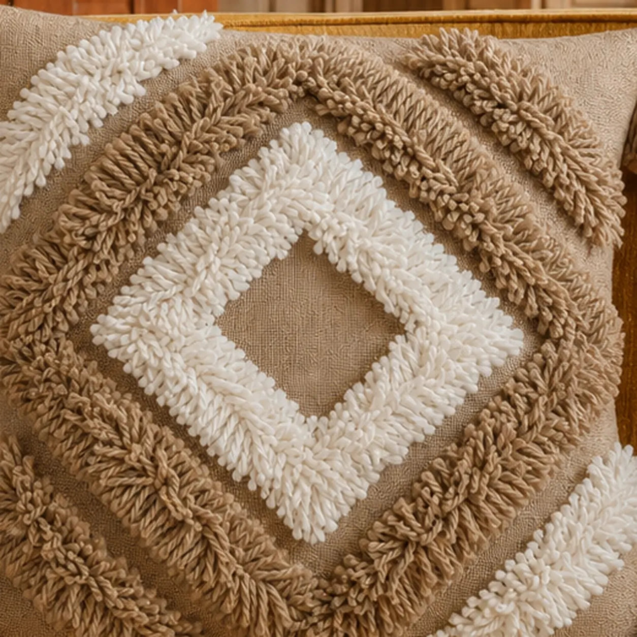 Coussin berbère AWRIR, détail du tissage