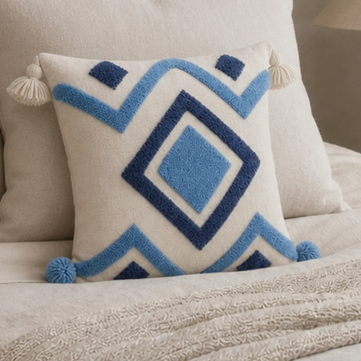 Coussin berbère TALGHA, détail du tissage