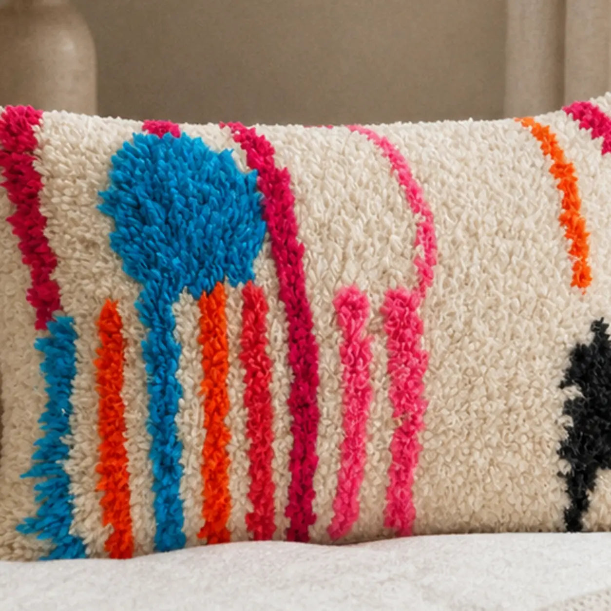 Coussin berbère TAWALA, détail du tissage