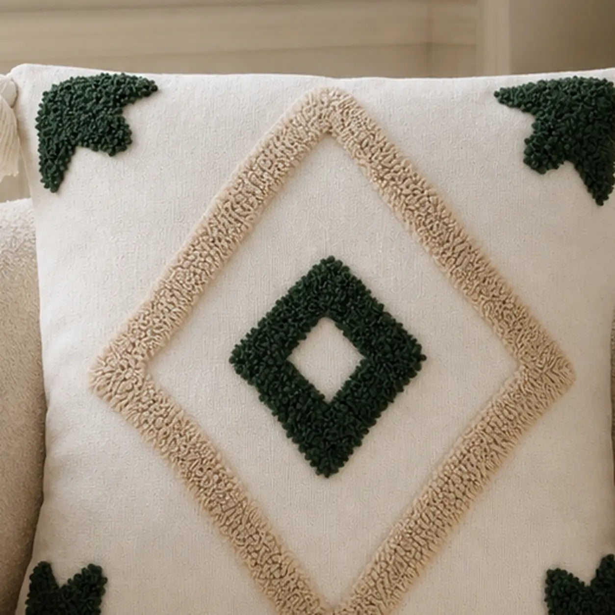 Coussin berbère URTI, détail du tissage