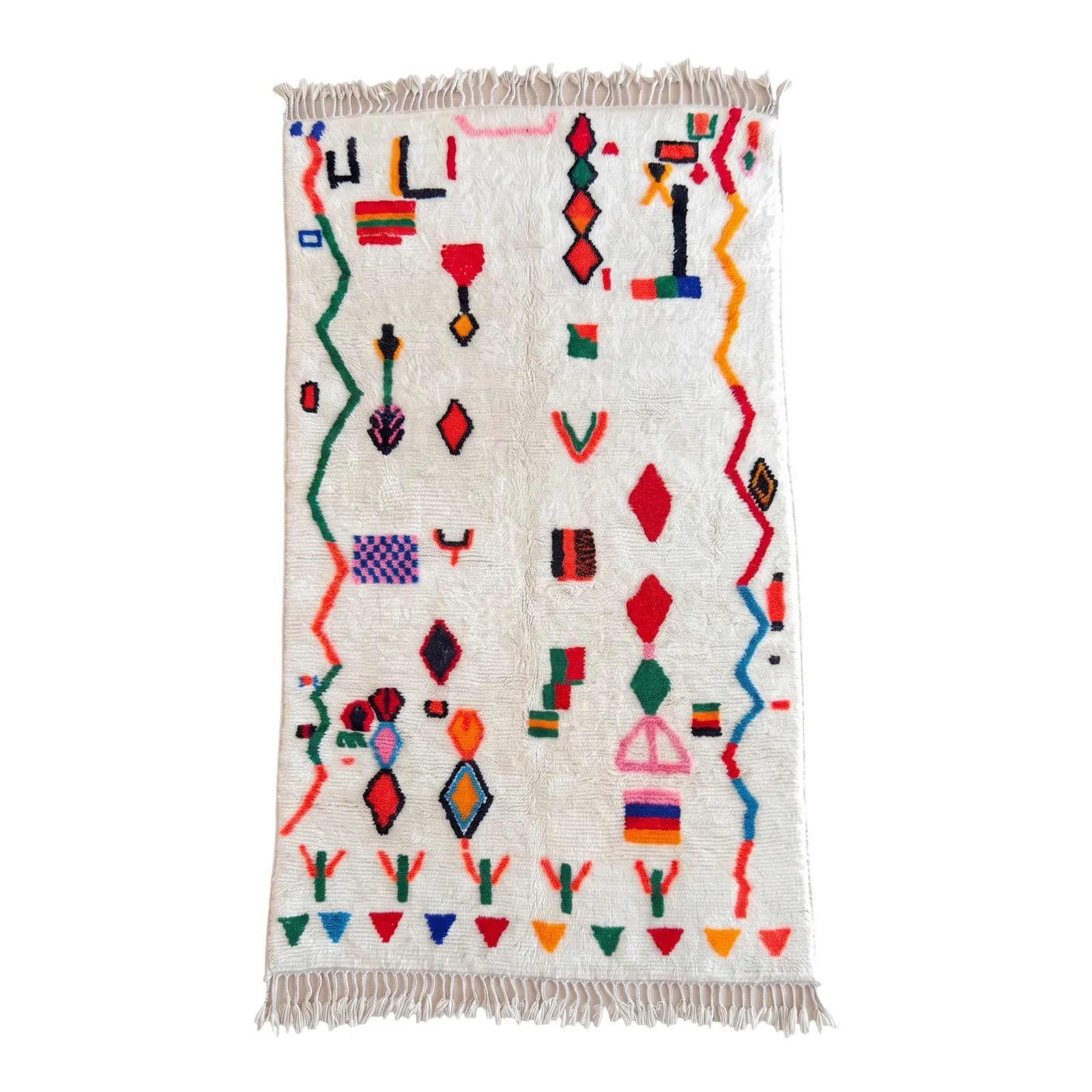 Tapis Azilal Amzruy sur fond blanc