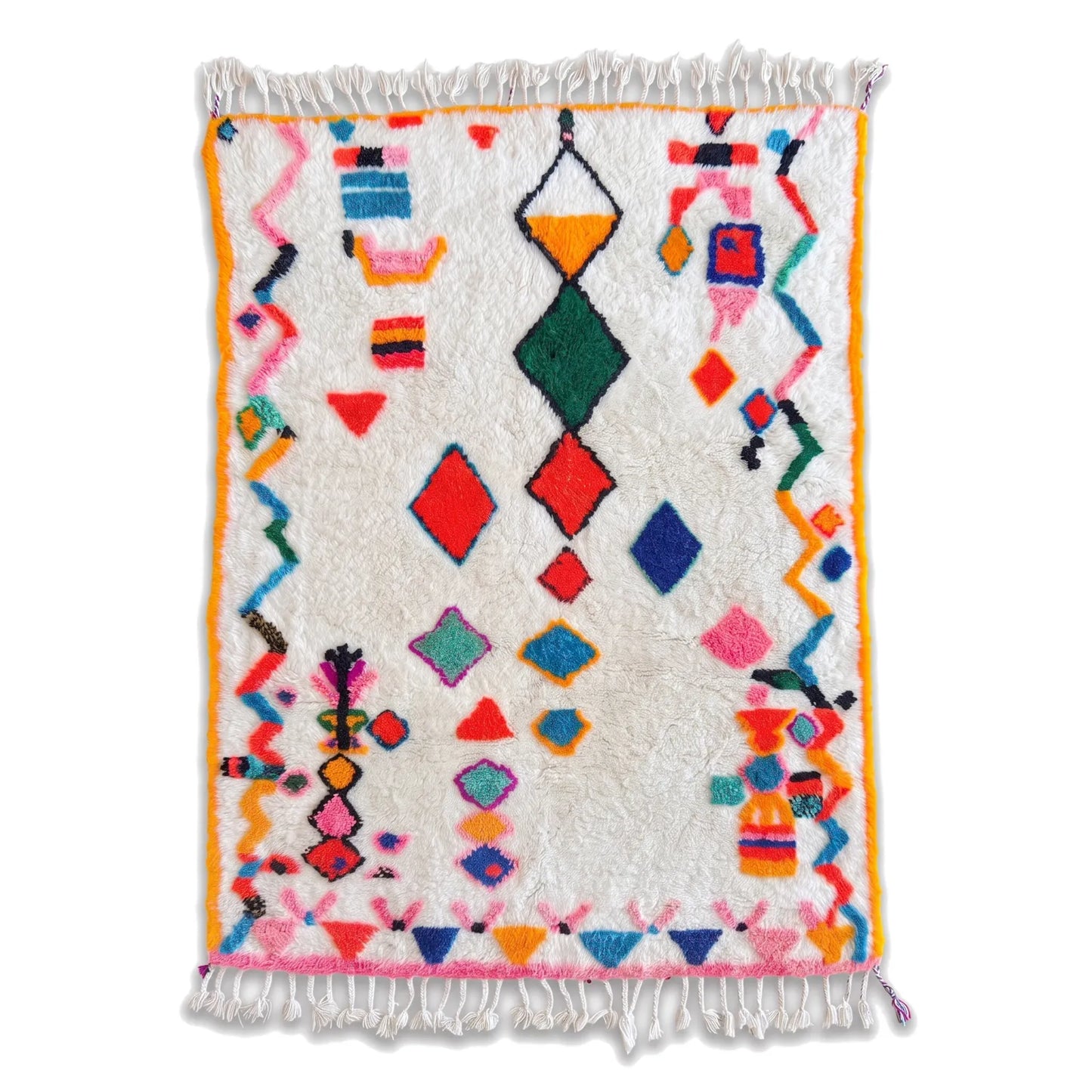 Tapis Azilal Tisent sur fond blanc