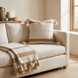 Plaid berbère AZAGHAR et son coussin assorti