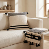 Plaid berbère TASKIWIN et son coussin assorti