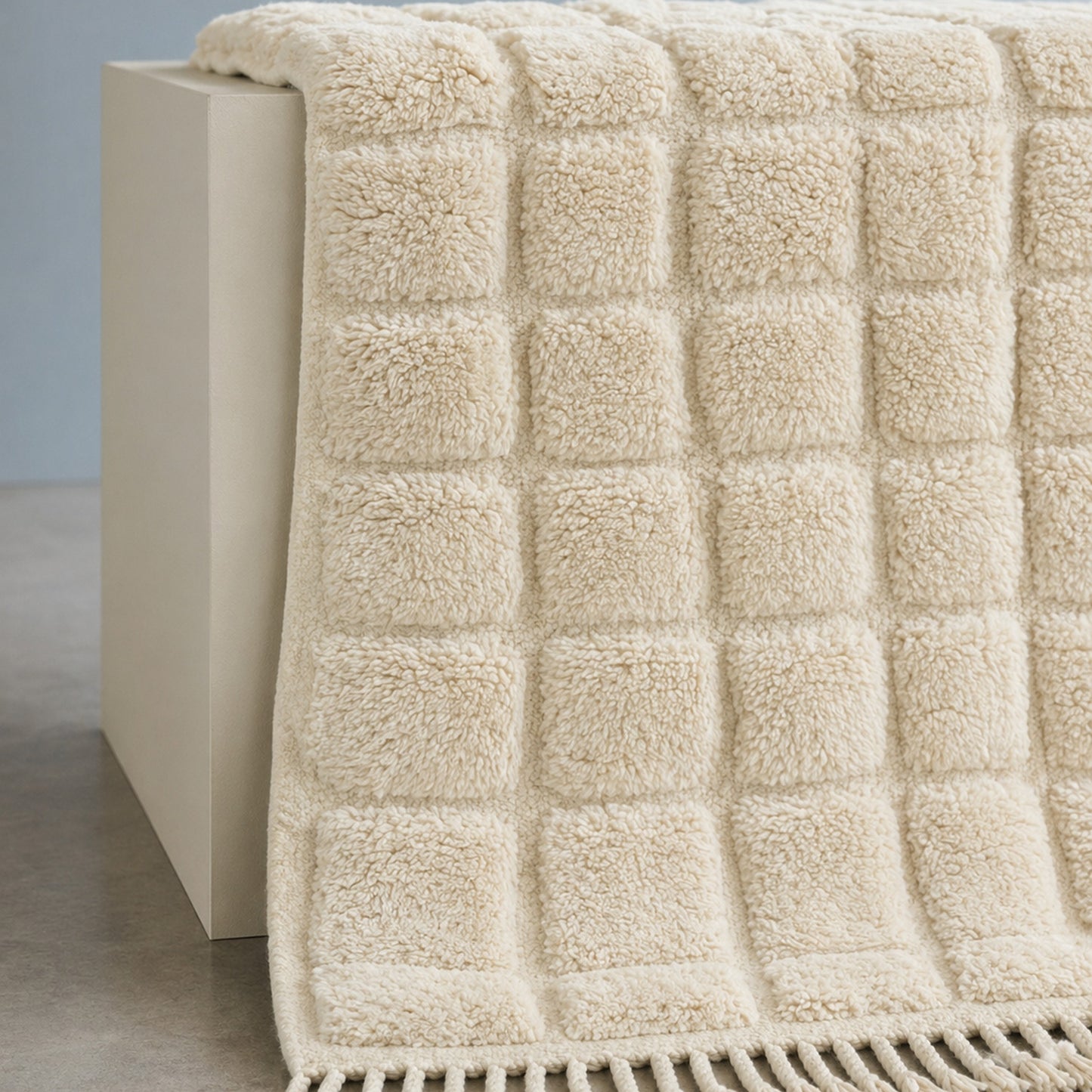 Tapis Beni Ouarain Tisslit en situation salon scandinave