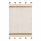 AZAGHAR, plaid berbère en laine écru & camel, sur fond blanc