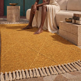 Tapis Zanafi TAFAT — Or Ambré | Kilim Berbère Héritage