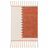 Tapis Zanafi Tapis Zanafi TAFUKT — Terracotta & Ivoire | Kilim Berbère Héritage — kilim berbère plat réversible, tissé mai…