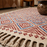Détail du tissage plat du tapis de couloir Abrid