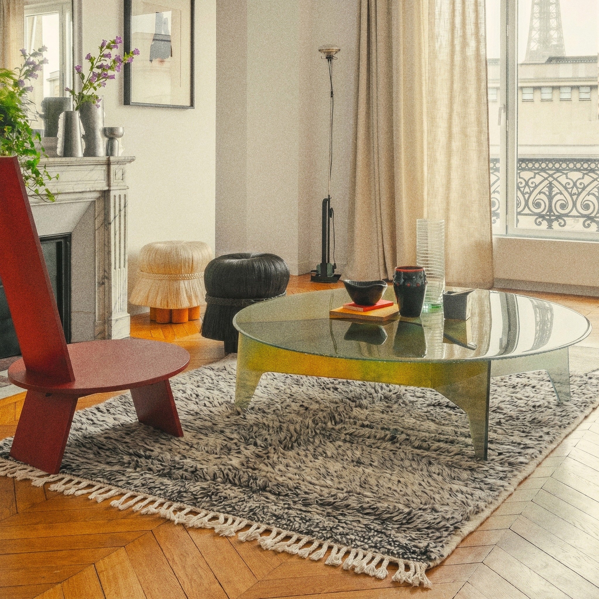 Tapis M'rirt Azrou en situation dans un salon
