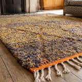Détail des mèches de laine du tapis M'rirt Ighil