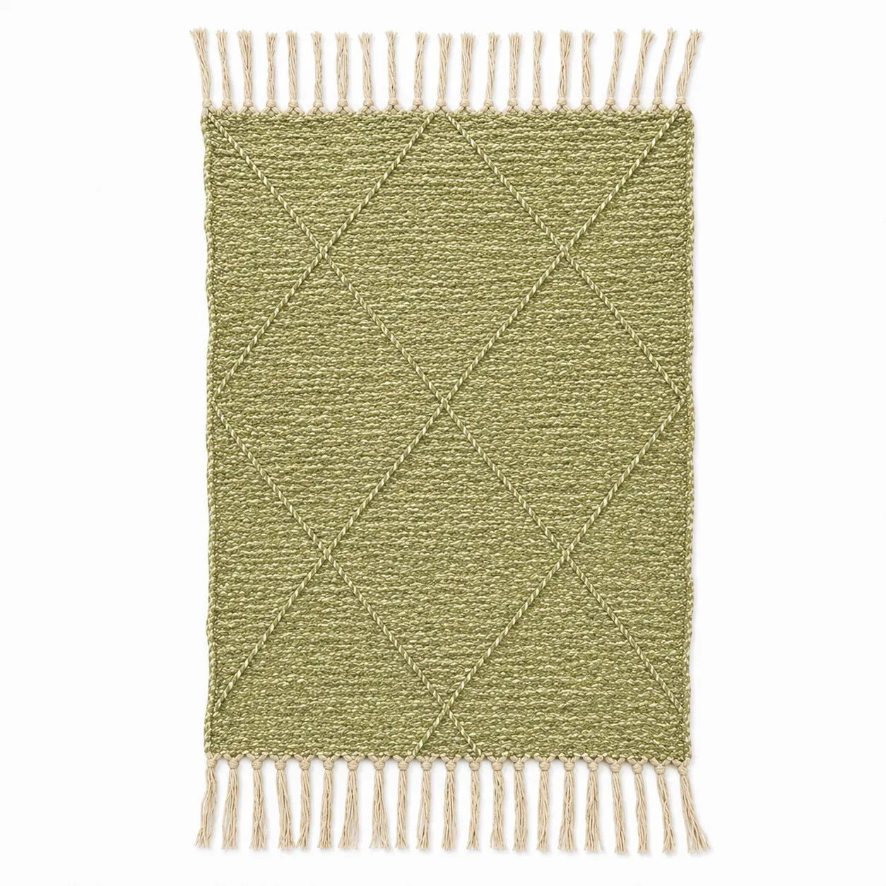 Tapis Zanafi Tapis Zanafi IGLI — Vert Olive | Kilim Berbère Héritage — kilim berbère plat réversible, tissé main Taznakht,…