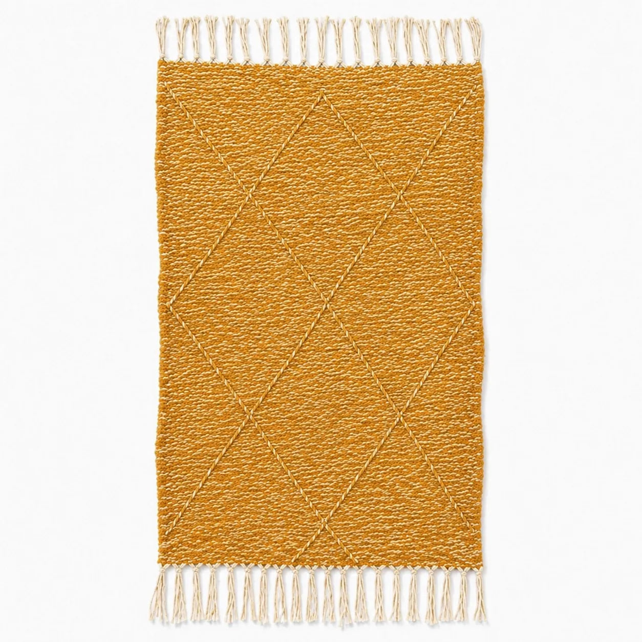 Tapis Zanafi TAFAT — Or Ambré | Kilim Berbère Héritage
